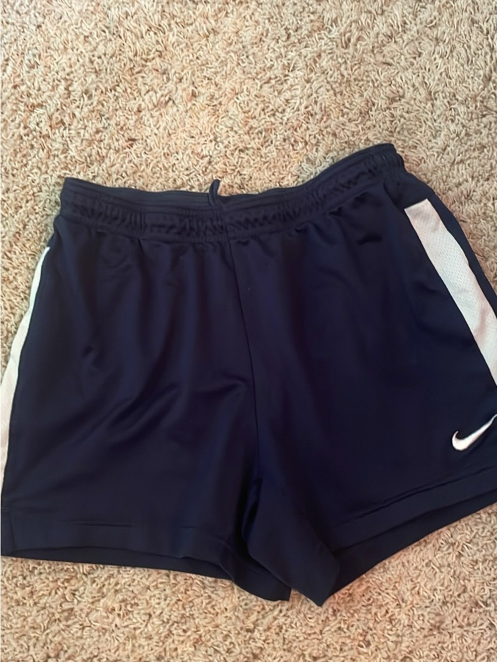 Nike Women’s Navy blue Athletic Shorts with White Side Panels